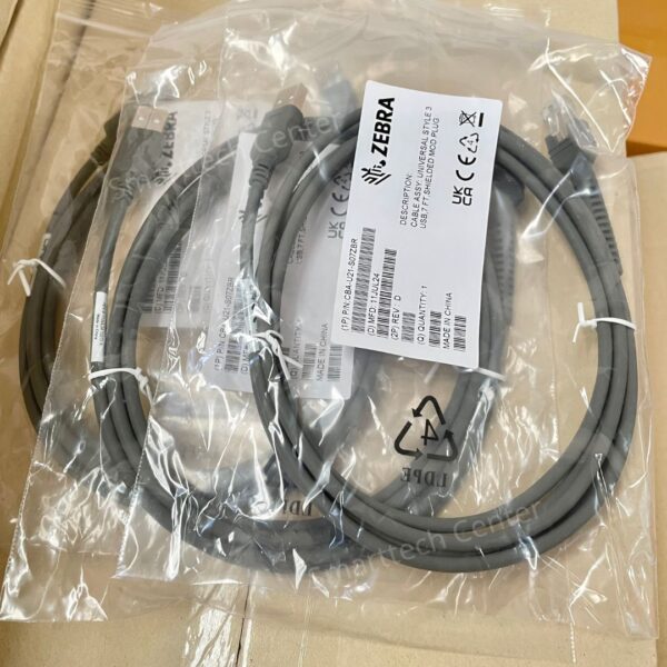 สายเครื่องอ่านบาร์โค้ด USB Cable for Zebra Motorola Symbol Original ของแท้หัวเหล็ก ใช้ได้กับ Zebra ทุกรุ่น สายยาว 2 เมตร (7 ฟุต) - Image 2